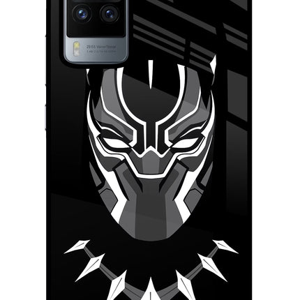 Black Panther Vivo X60 Pro Glass Case Back Cover by Casekaro