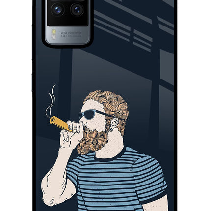 Smoking Vivo X60 Pro Glass Case Back Cover by Casekaro