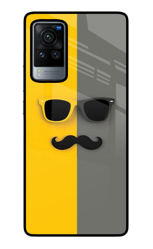 Sunglasses with Mustache Vivo X60 Pro Glass Case