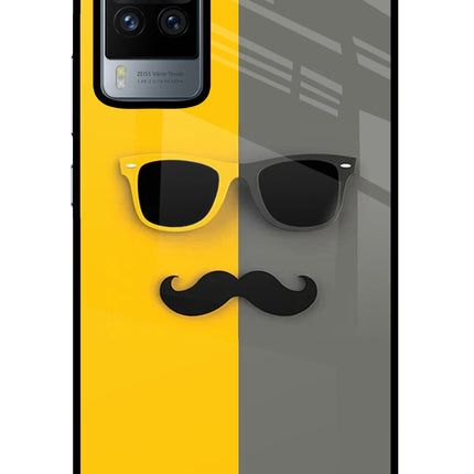 Sunglasses with Mustache Vivo X60 Pro Glass Case