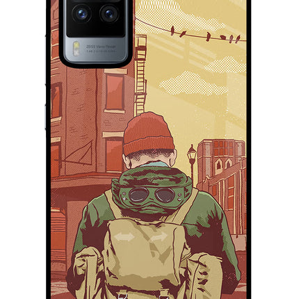 Adventurous Vivo X60 Pro Glass Case Back Cover by Casekaro