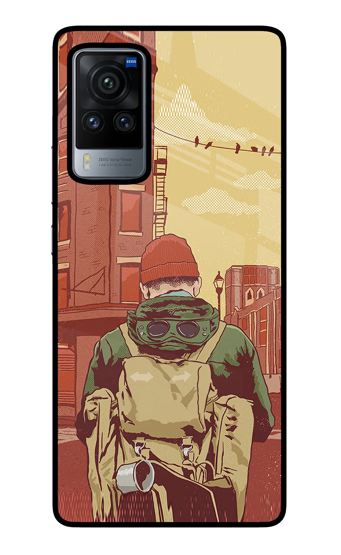 Adventurous Vivo X60 Pro Glass Case Back Cover by Casekaro
