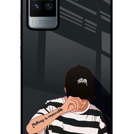 Aesthetic Boy Vivo X60 Pro Glass Case Back Cover by Casekaro