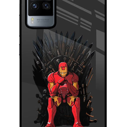 Ironman Throne Vivo X60 Pro Glass Case Back Cover by Casekaro