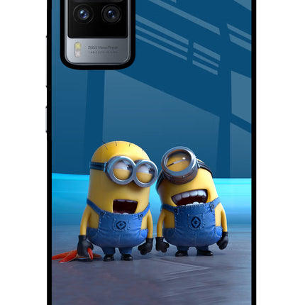 Minion Laughing Vivo X60 Pro Glass Case Back Cover by Casekaro
