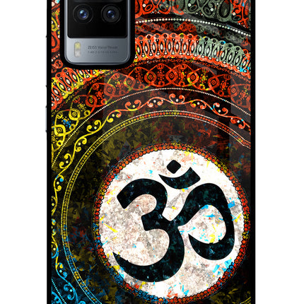 Om Cultural Vivo X60 Pro Glass Case Back Cover by Casekaro