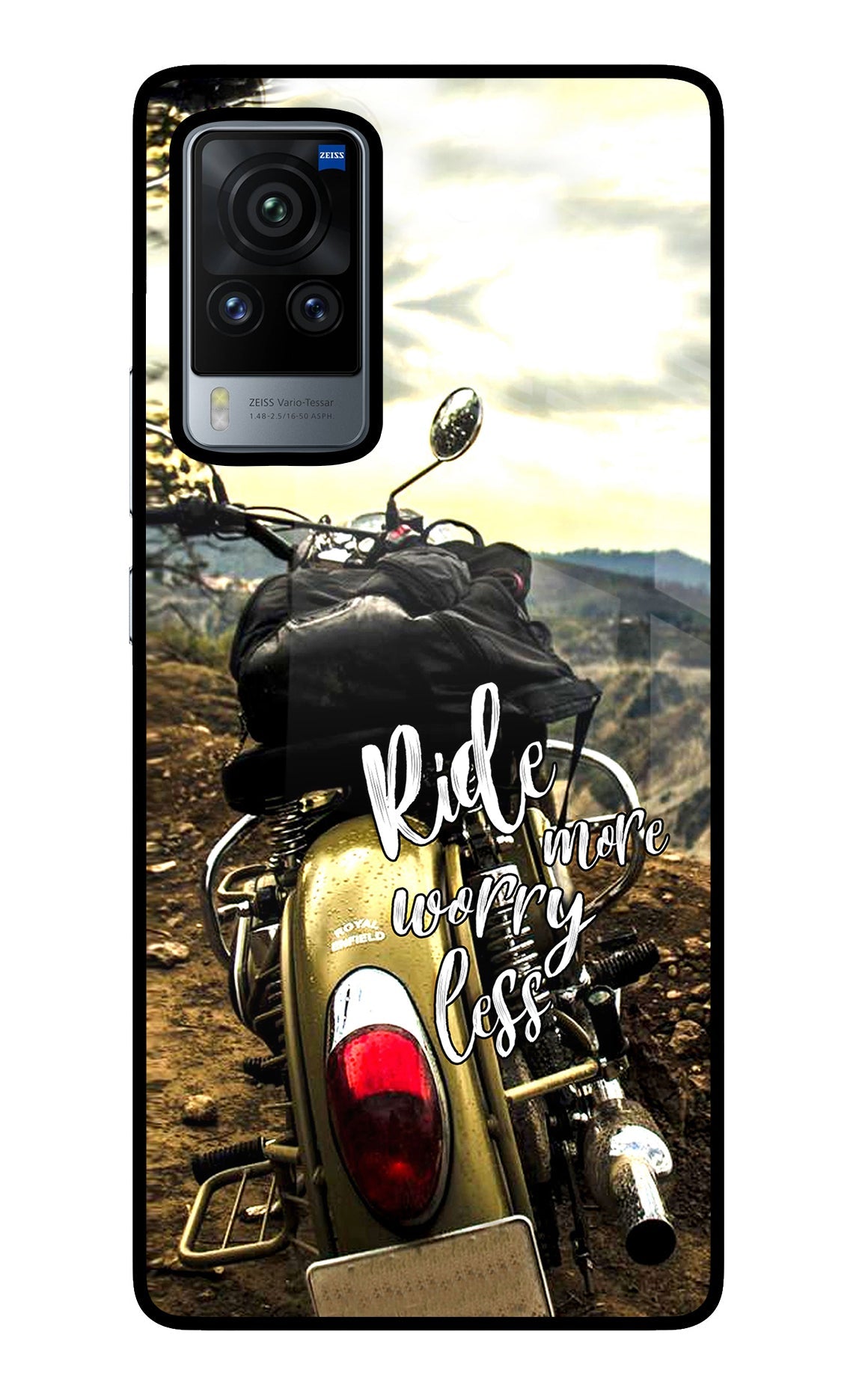 Ride More Worry Less Vivo X60 Pro Glass Case