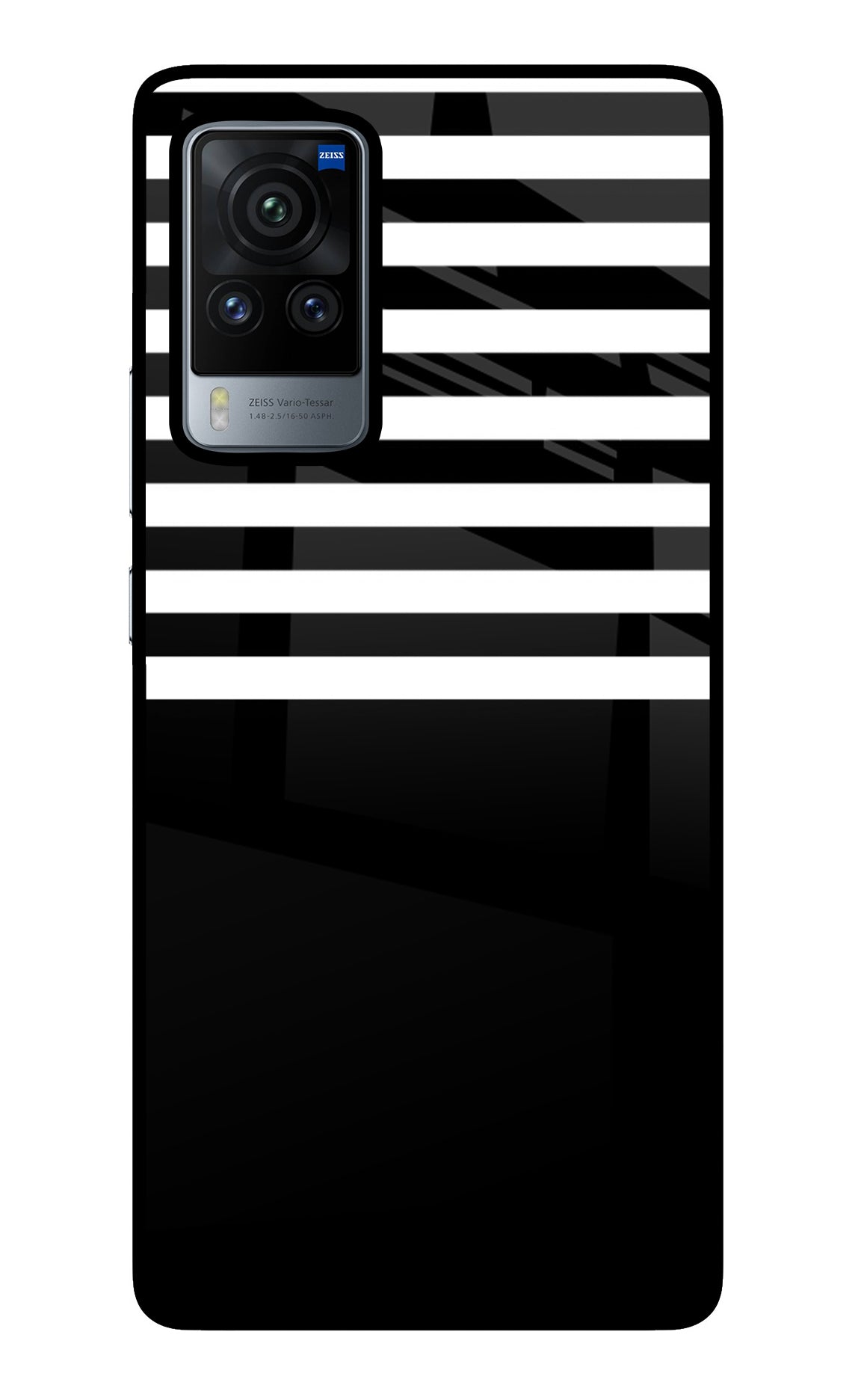 Black and White Print Vivo X60 Pro Glass Case