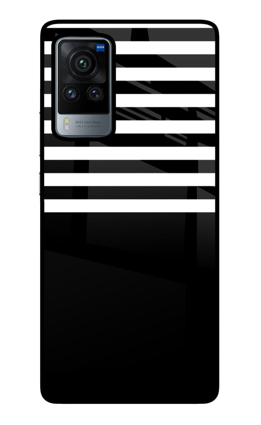Black and White Print Vivo X60 Pro Glass Case