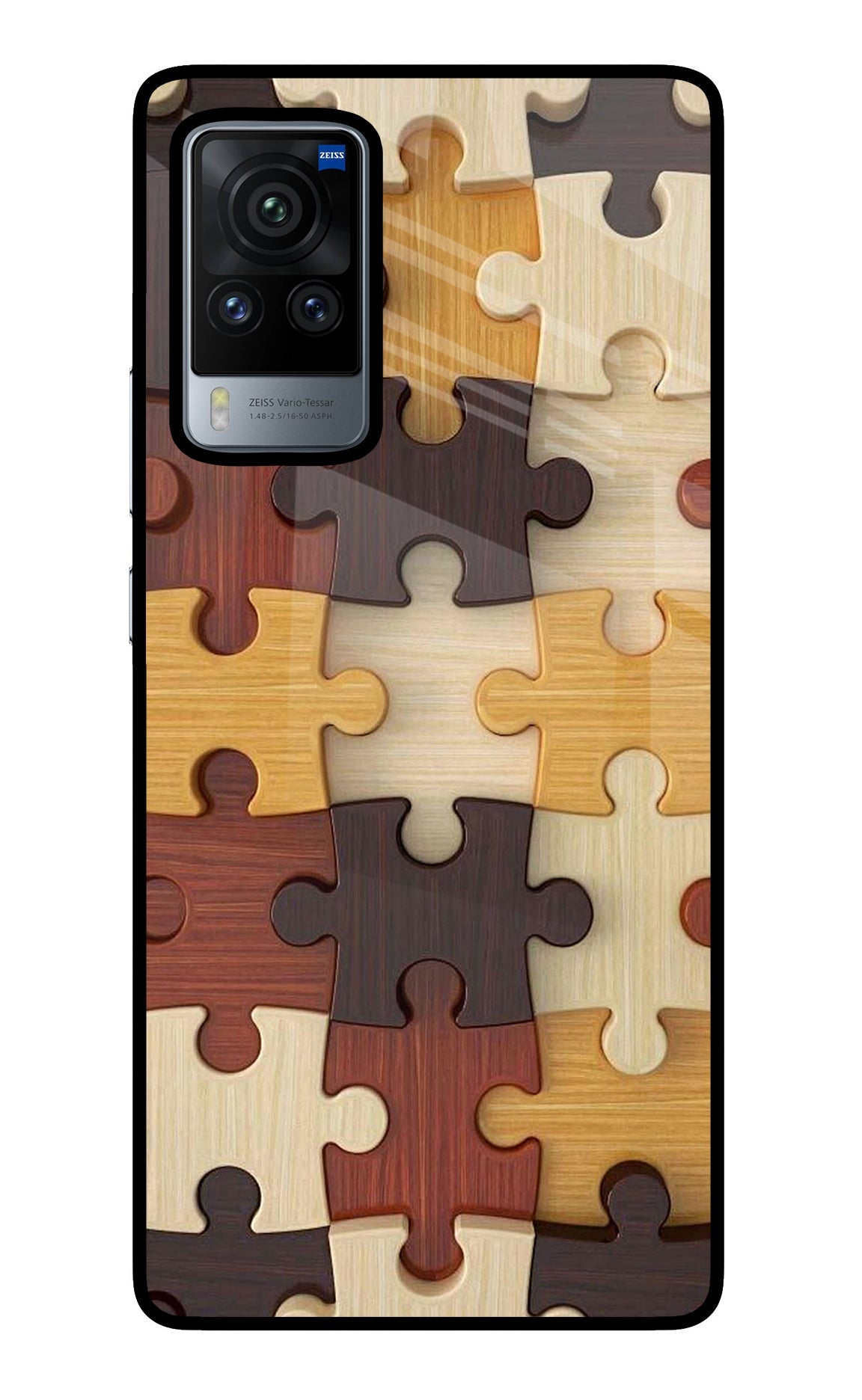 Wooden Puzzle Vivo X60 Pro Back Cover