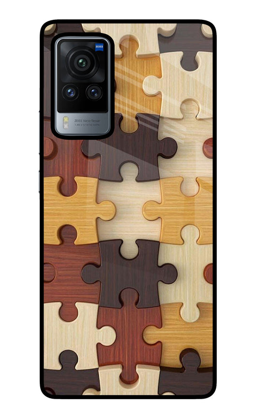 Wooden Puzzle Vivo X60 Pro Glass Case