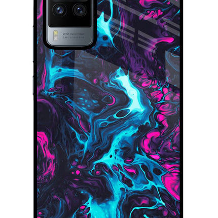 Abstract Vivo X60 Pro Glass Case Back Cover by Casekaro