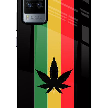 Weed Flag Vivo X60 Pro Glass Case Back Cover by Casekaro