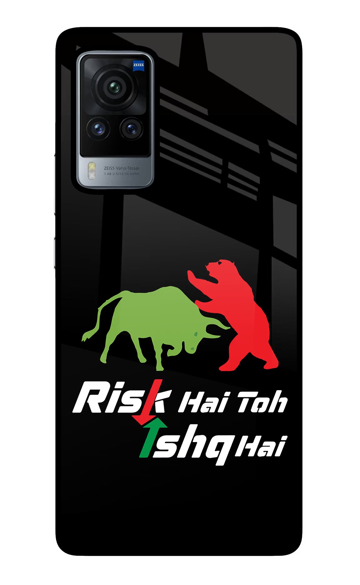 Risk Hai Toh Ishq Hai Vivo X60 Pro Glass Case Back Cover by Casekaro