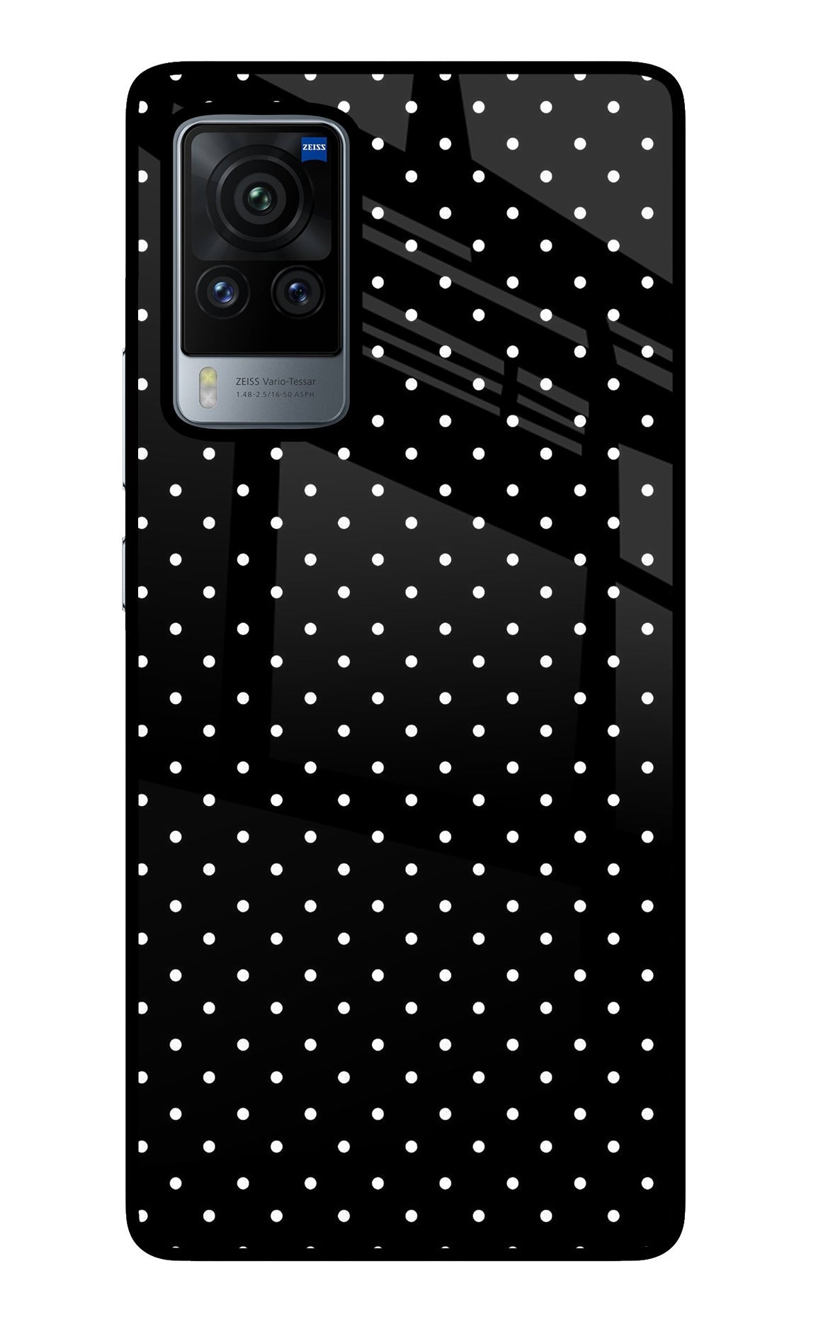 White Dots Vivo X60 Pro Glass Case