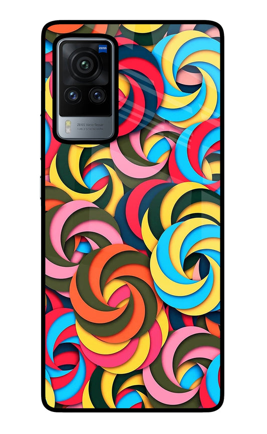 Spiral Pattern Vivo X60 Pro Glass Case