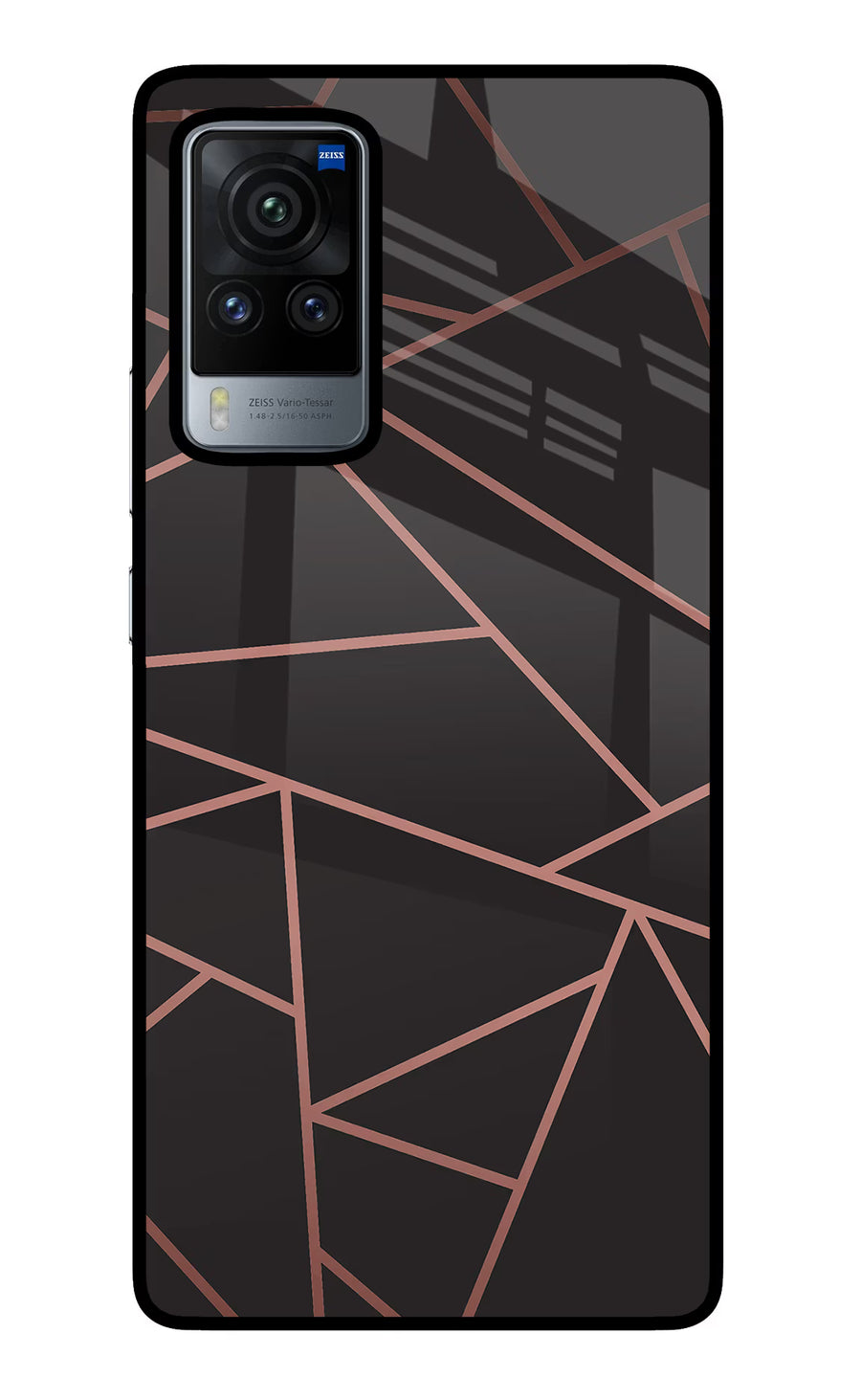 Geometric Pattern Vivo X60 Pro Back Cover, Glass case