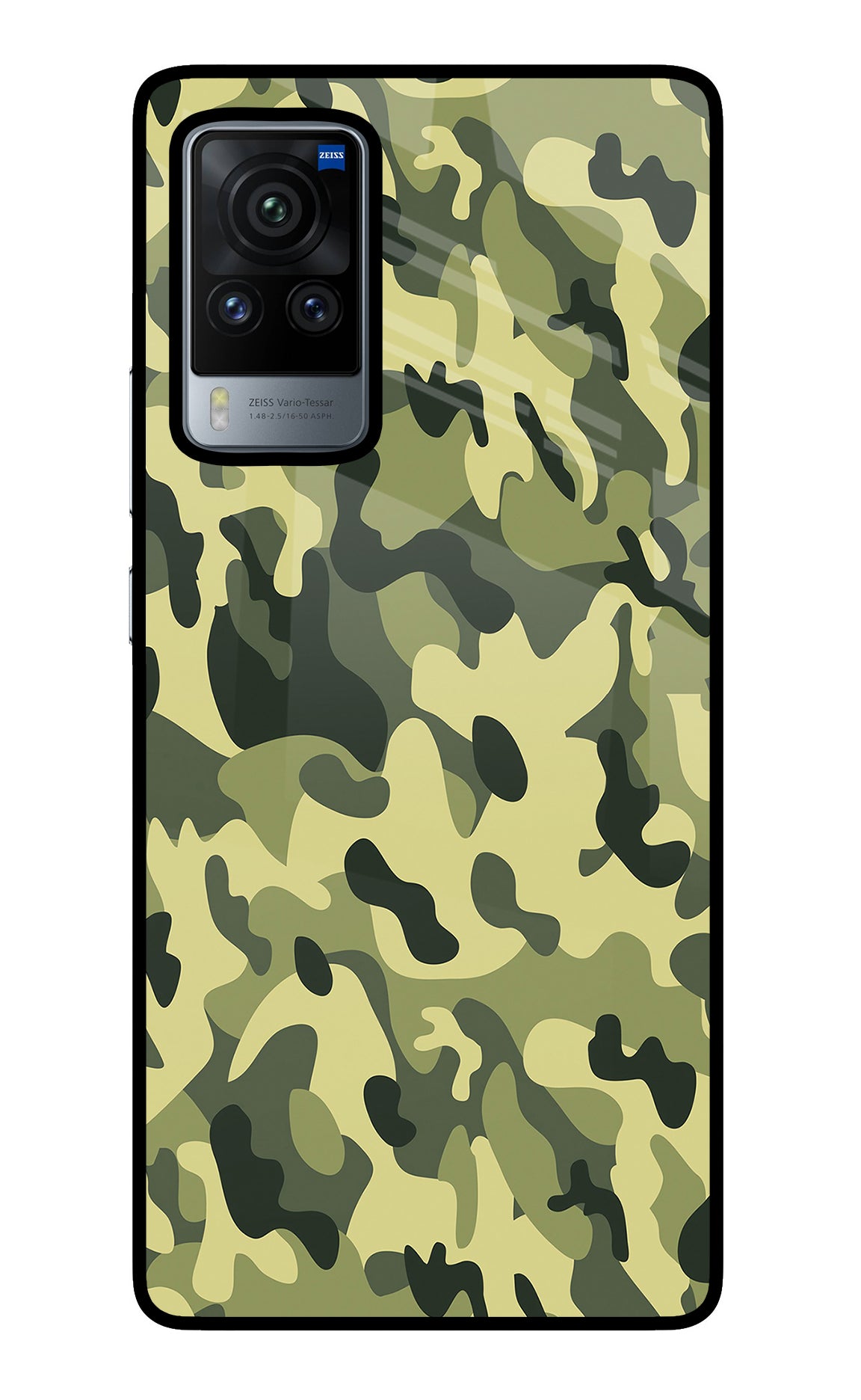 Camouflage Vivo X60 Pro Glass Case