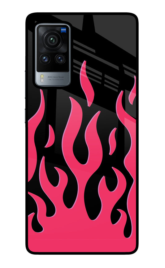 Fire Flames Vivo X60 Pro Glass Case