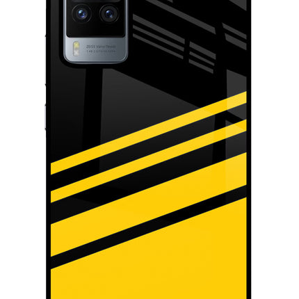 Yellow Shades Vivo X60 Pro Glass Case Back Cover by Casekaro