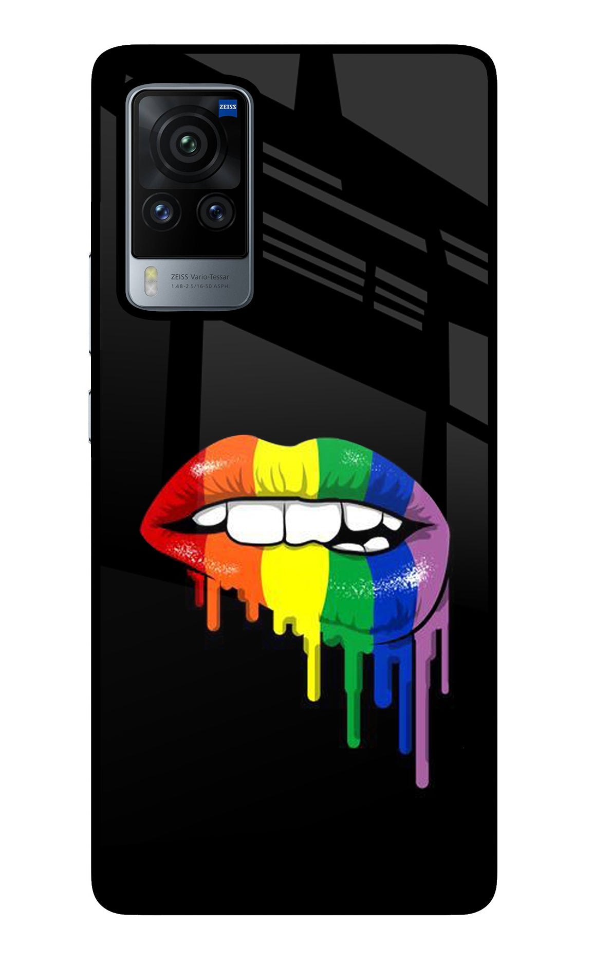 Lips Biting Vivo X60 Pro Glass Case