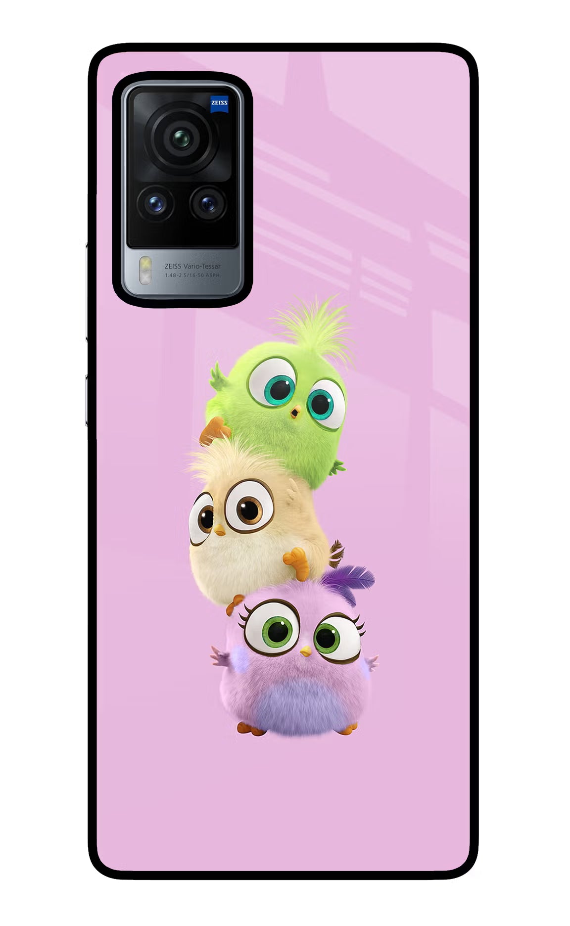 Cute Little Birds Vivo X60 Pro Glass Case Back Cover by Casekaro