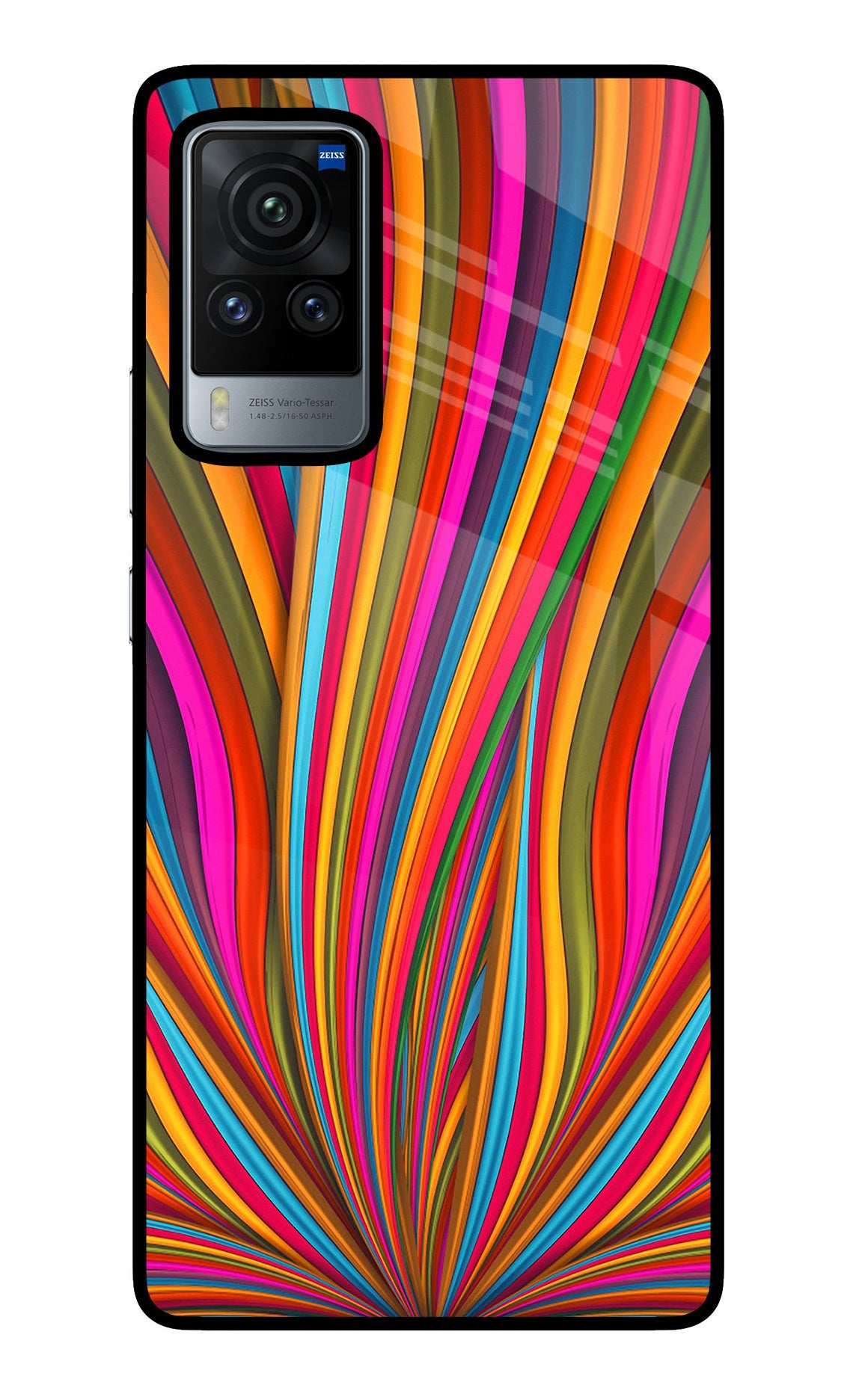 Trippy Wavy Vivo X60 Pro Glass Case