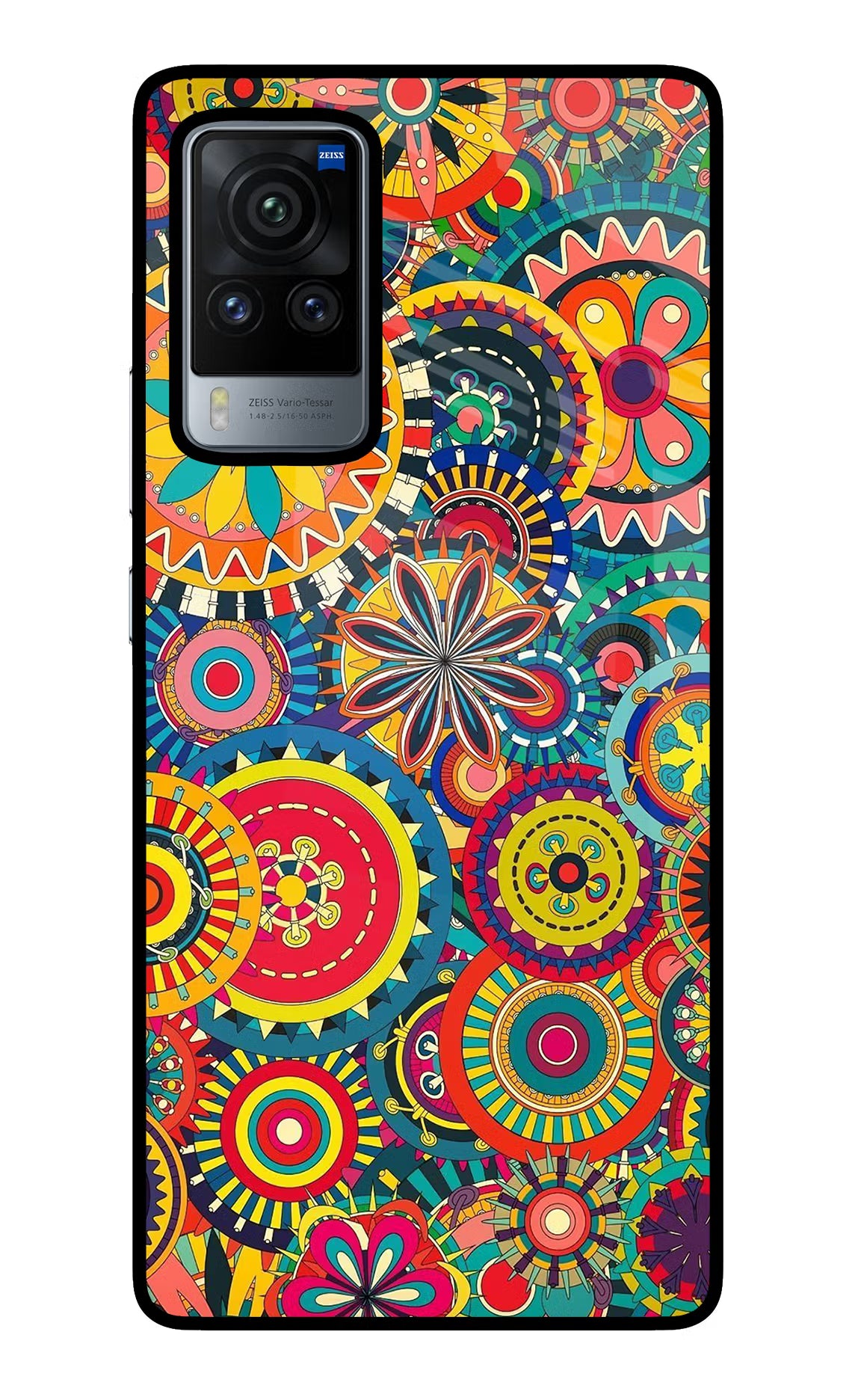 Gol Gol Art Vivo X60 Pro Glass Case Back Cover by Casekaro