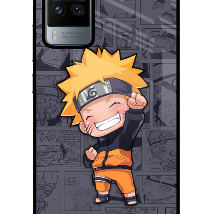 Chota Naruto Vivo X60 Pro Glass Case Back Cover by Casekaro