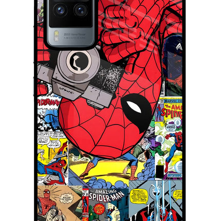 Spider Man Vivo X60 Pro Glass Case Back Cover by Casekaro