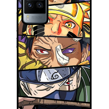 Naruto Character Vivo X60 Pro Glass Case Back Cover by Casekaro
