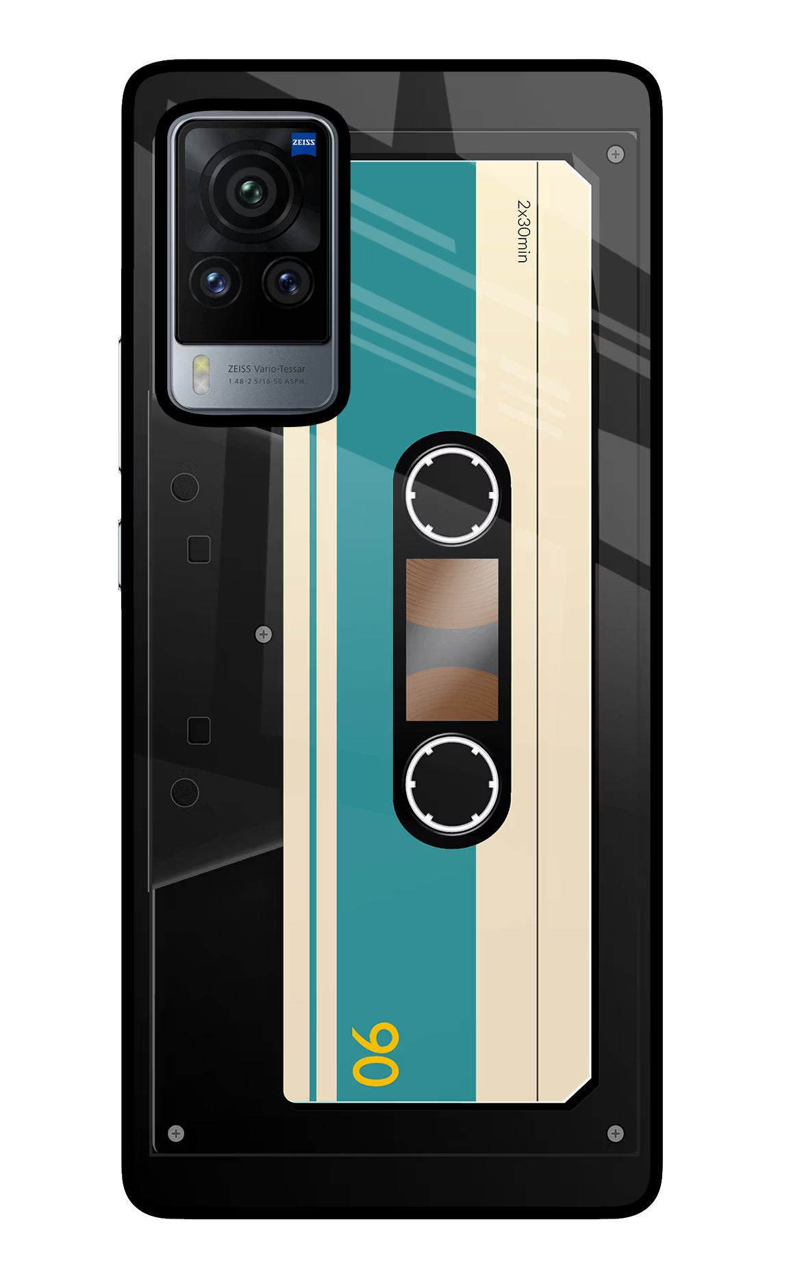 Cassette Vivo X60 Pro Glass Case Back Cover by Casekaro