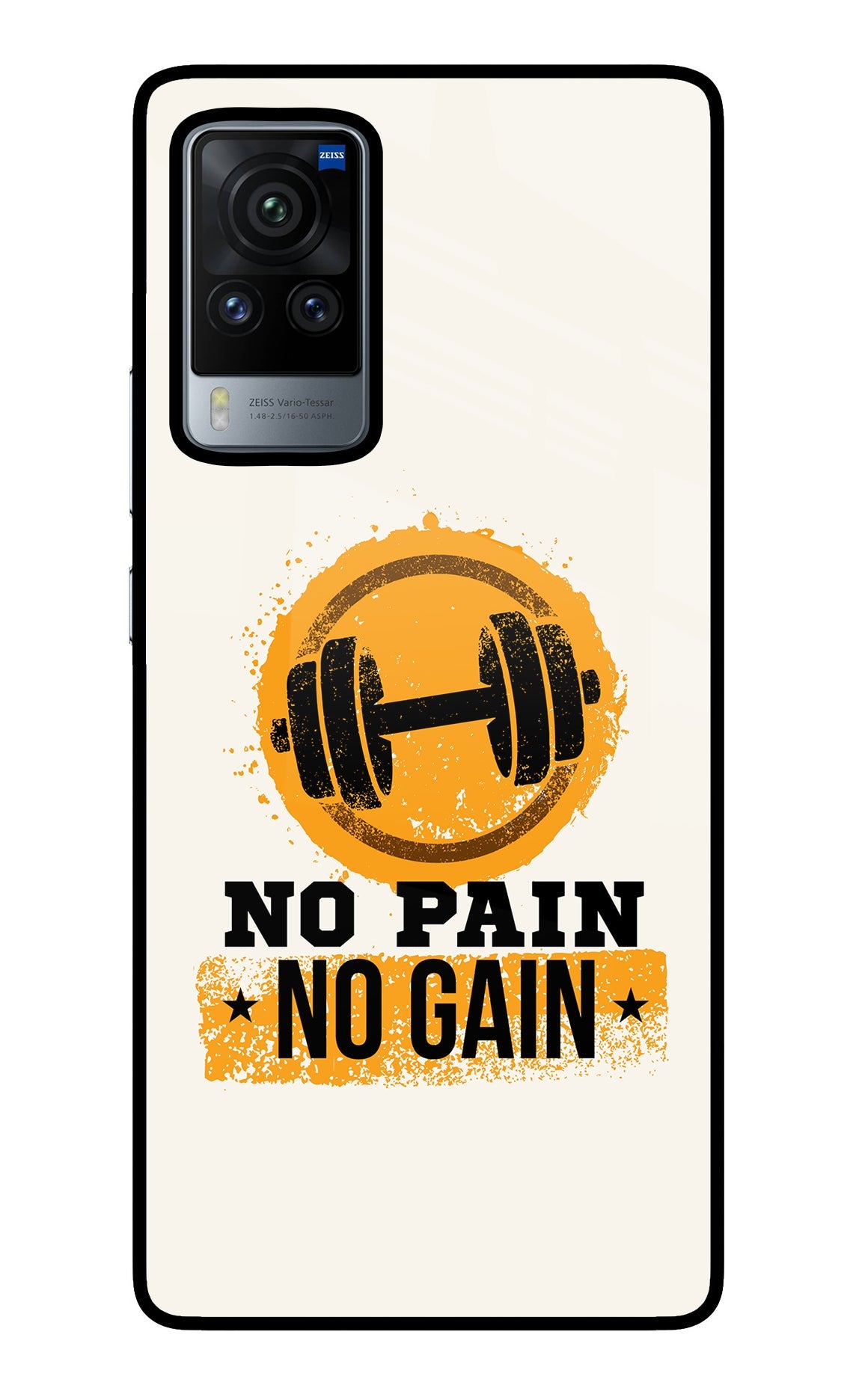 No Pain No Gain Vivo X60 Pro Glass Case