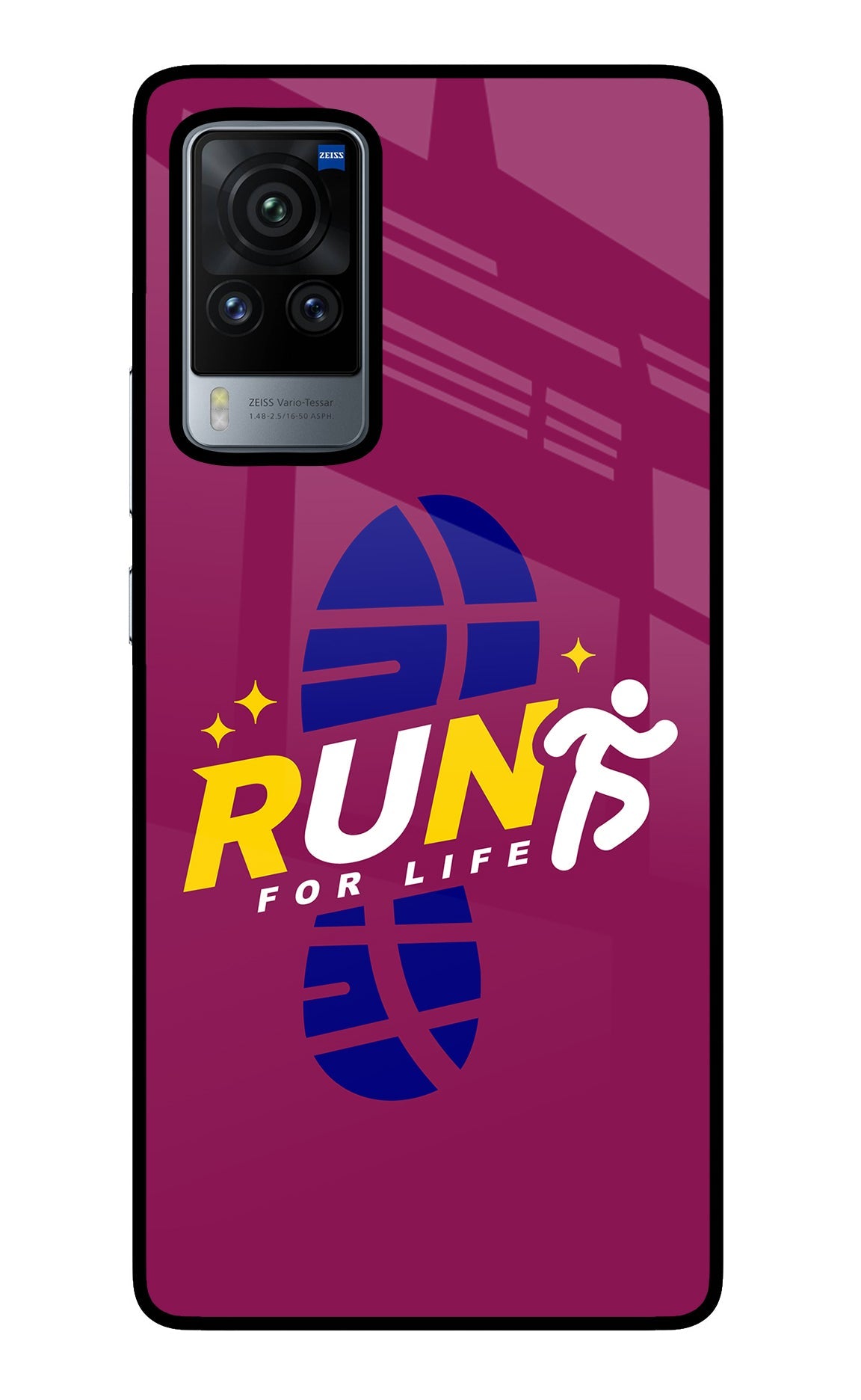 Run for Life Vivo X60 Pro Glass Case