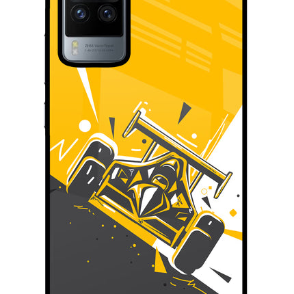 Track King Vivo X60 Pro Glass Case Back Cover by Casekaro