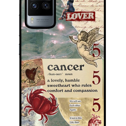 Cancer Zodiac Vivo X60 Pro Glass Case