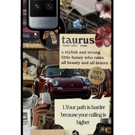 Taurus Zodiac Vivo X60 Pro Glass Case