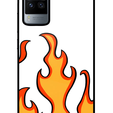 Fired Up – White Vivo X60 Pro Glass Case