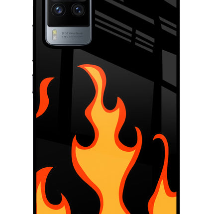 Fired Up – Black Vivo X60 Pro Glass Case