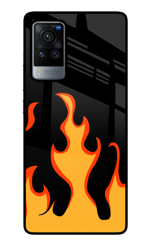 Fired Up – Black Vivo X60 Pro Glass Case