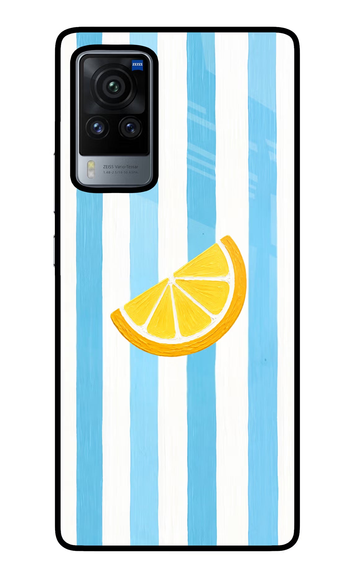 Summer Lemon Vivo X60 Pro Glass Case Back Cover by Casekaro