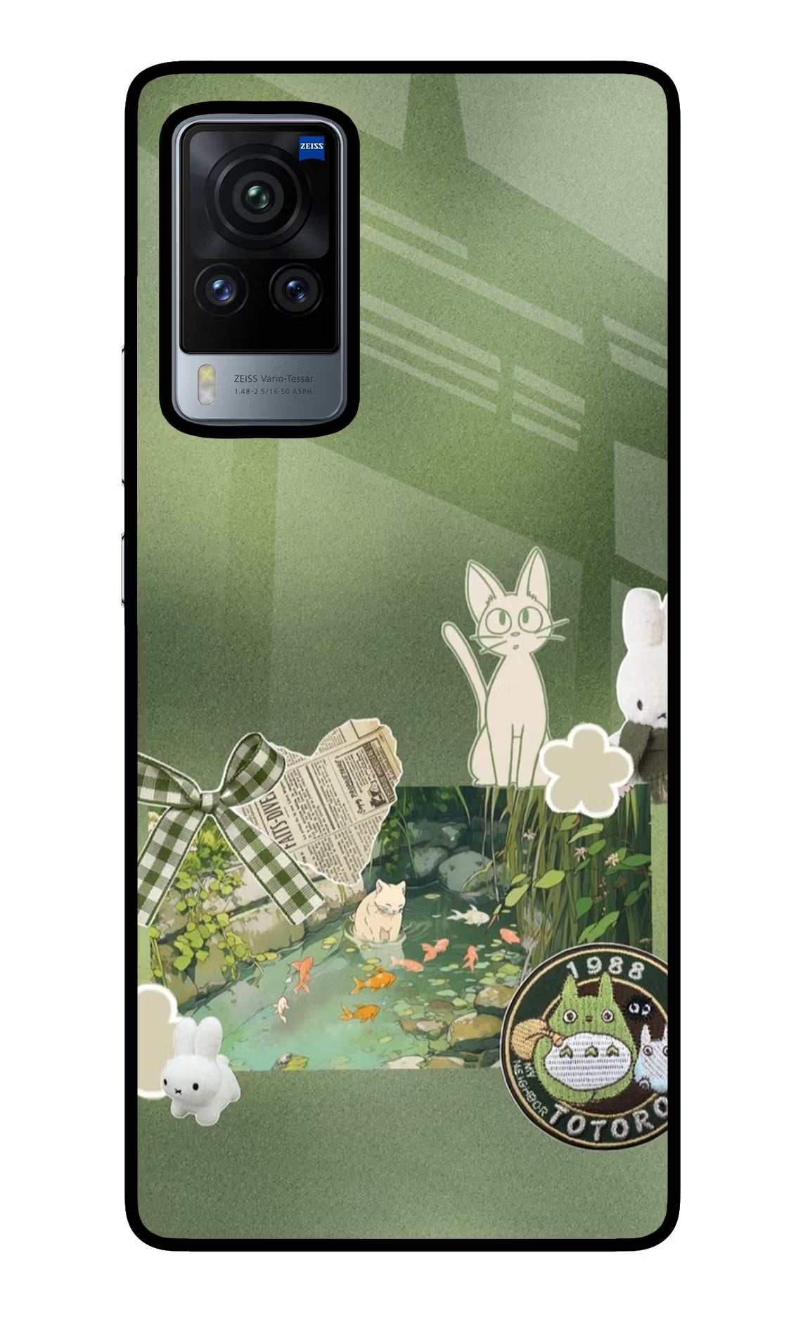 Aesthetic anime Vivo X60 Pro Glass Case Back Cover by Casekaro