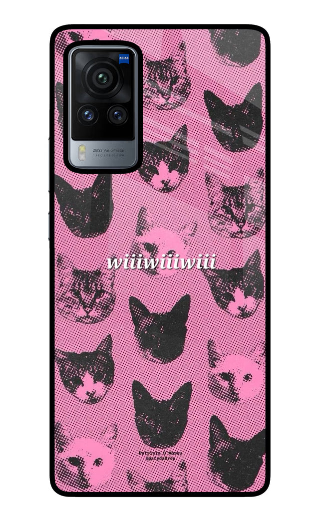 Pink Cats Vivo X60 Pro Glass Case
