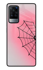 Pink Web Vivo X60 Pro Glass Case