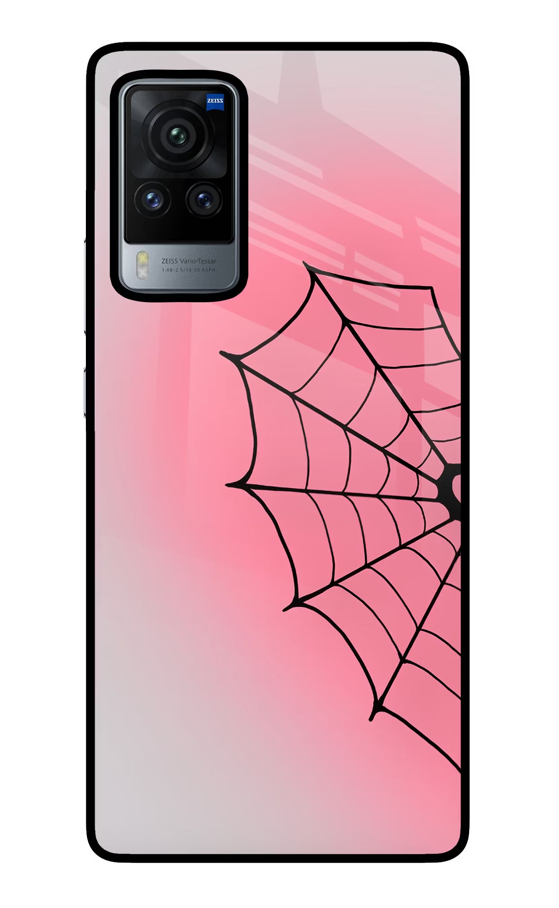 Pink Web Vivo X60 Pro Glass Case