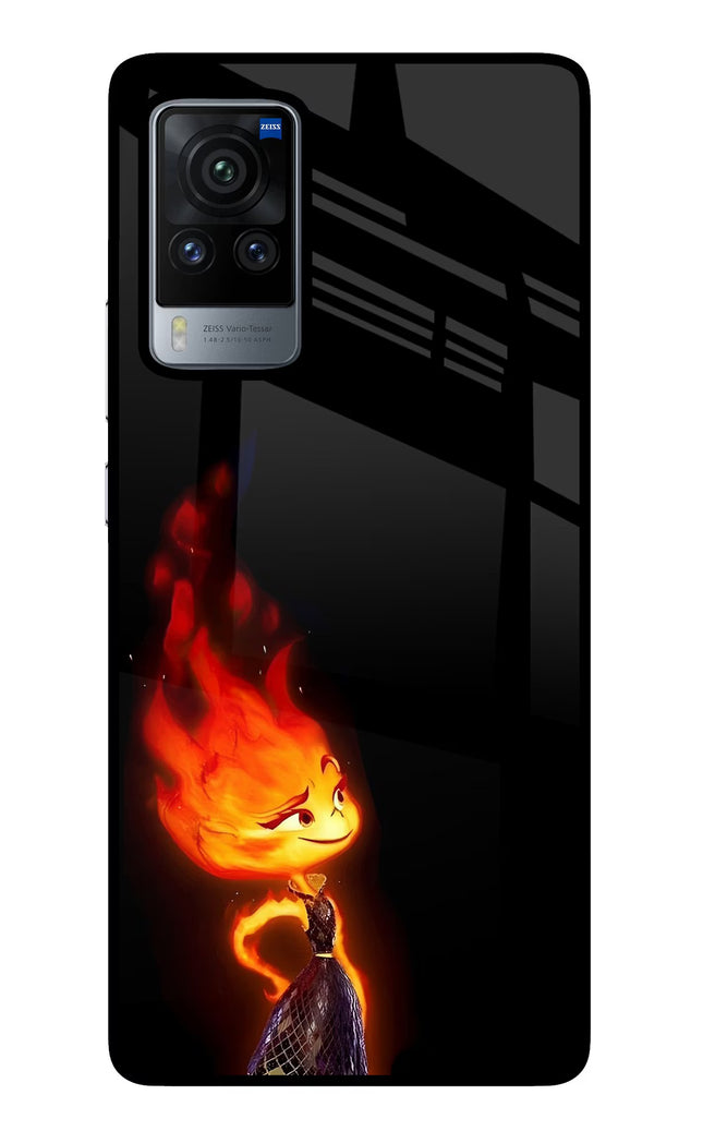 Ember Flame Vivo X60 Pro Glass Case
