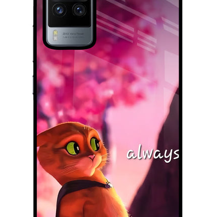 Always Cat Vivo X60 Pro Glass Case