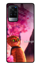 Always Cat Vivo X60 Pro Glass Case