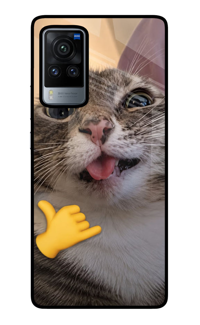 Silly Cat Call Vivo X60 Pro Glass Case