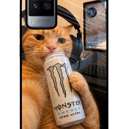 Gamer Cat Energy Vivo X60 Pro Glass Case